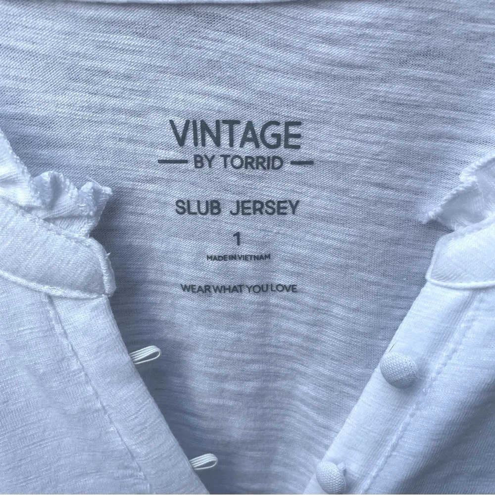 Torrid Vintage Slub Raglan Henley With Flutter Sleeves - Picture 8 of 15